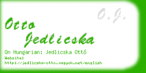 otto jedlicska business card